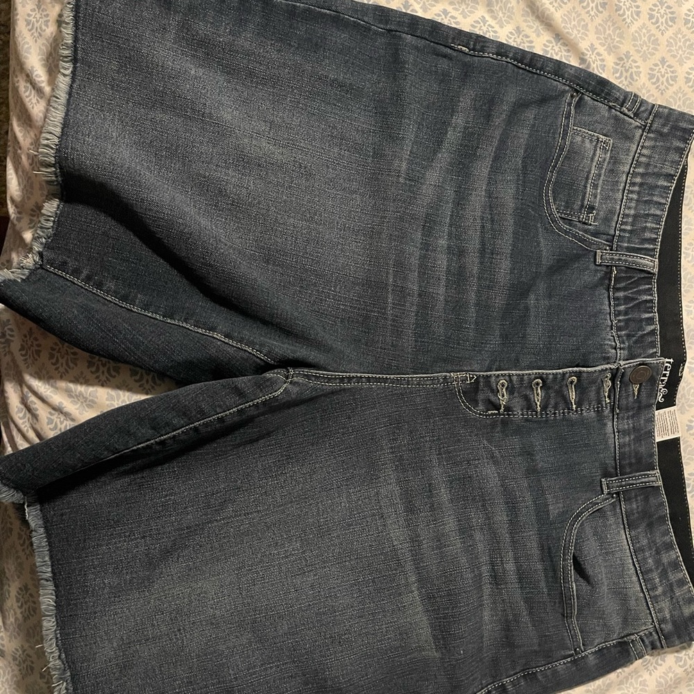 Women plus denim shorts